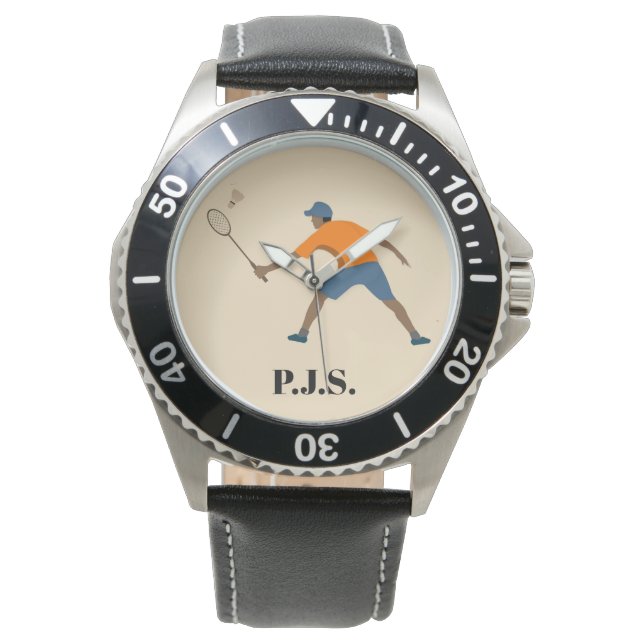 Reloj De Pulsera Badminton (Anverso)