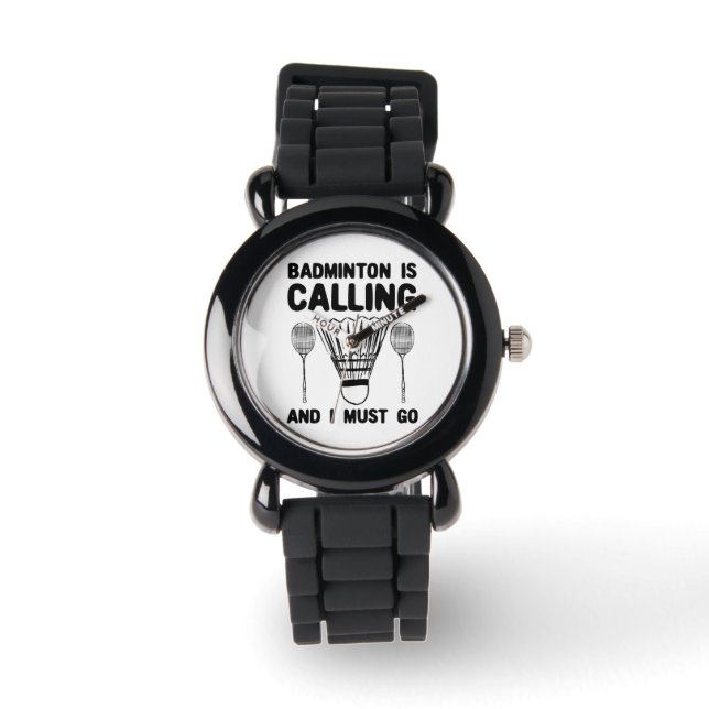 Reloj De Pulsera Bádminton - El bádminton está llamando (Anverso)