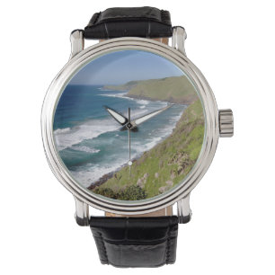 Reloj De Pulsera Bahía de café con vistas al mar