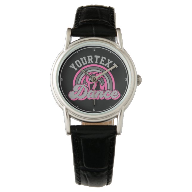 Reloj De Pulsera Bailarín de ballet AGREGAR TEXTO Grabador de baile (Anverso)