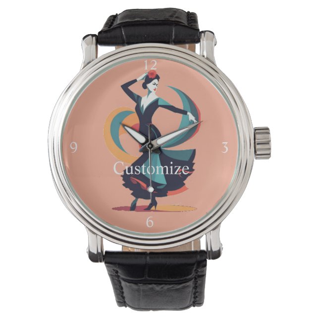 Reloj De Pulsera Bailarín de Flamenco Thunder_Cove (Anverso)