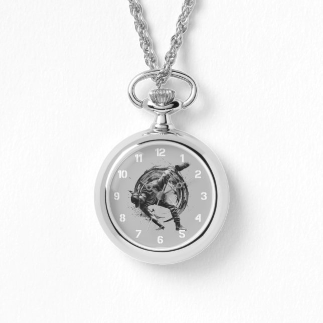 Reloj De Pulsera Bailarín en acción, en forma de bandeja de tinta (Anverso)