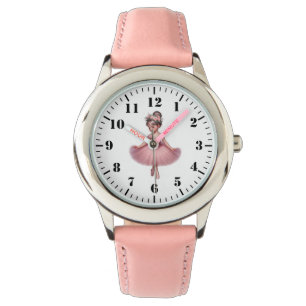 Reloj De Pulsera Bailarina Clásica de Cuero para Niños