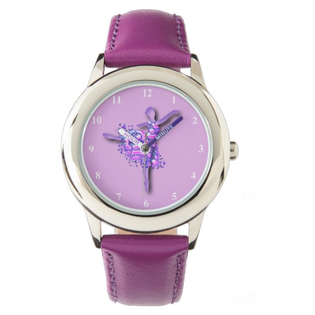 Reloj De Pulsera Bailarina de ballet Ballerina Watch - Púrpura (Anverso)