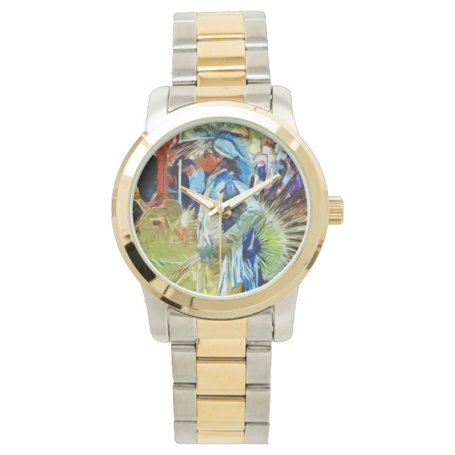 Reloj De Pulsera Bailarina india norteamericana pow Wow (Anverso)