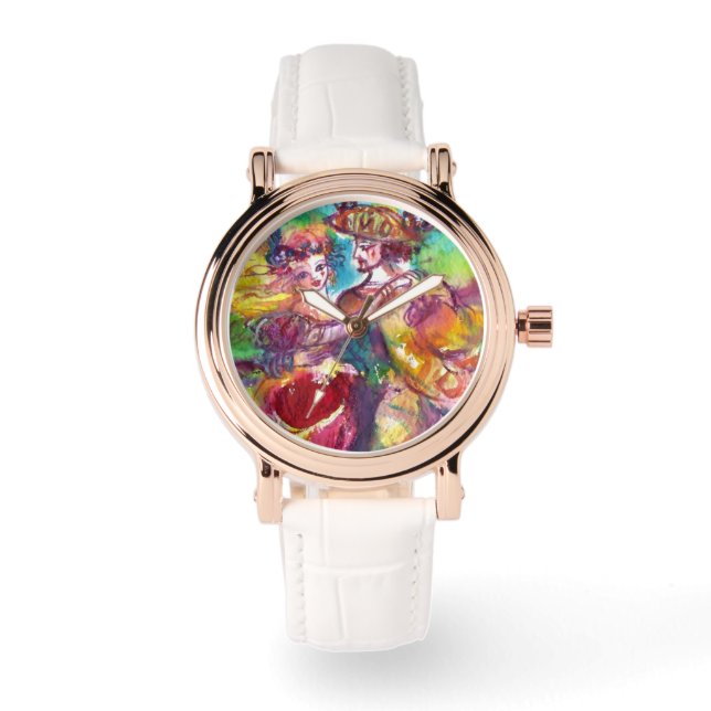 Reloj De Pulsera BAILE DE CARNAVAL / Pelota de Mascaradas Veneciana (Anverso)