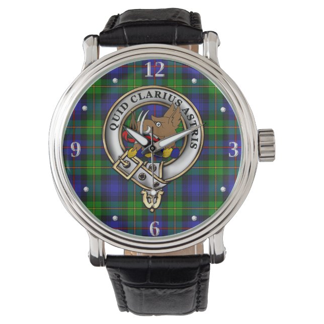 Reloj De Pulsera Baillie Clan Badge & Tartán (Anverso)