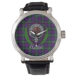 Reloj De Pulsera Baillie Scottish Clan Tartan & Crest