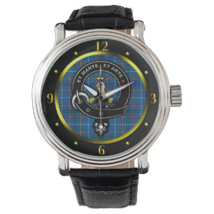 Reloj De Pulsera Bain Clan Badge & Tartan