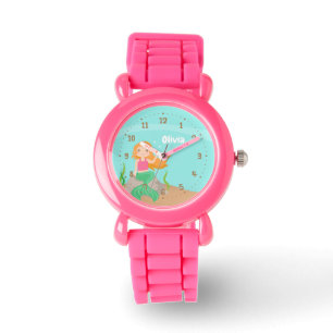 Reloj De Pulsera Bajo el Mar Niña Sirena Personalizada