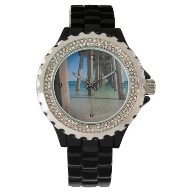 Reloj De Pulsera Bajo Pensacola Beach Pier Watch (Anverso)