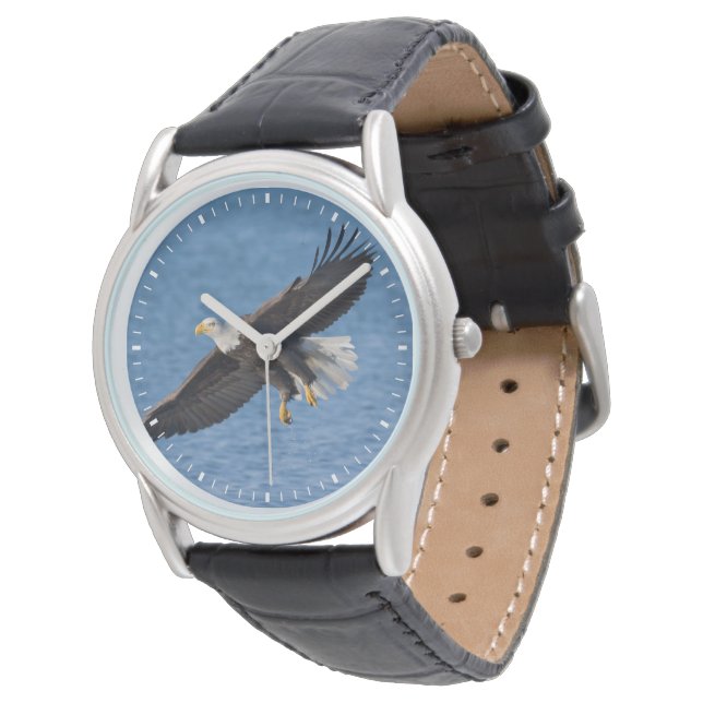 Reloj De Pulsera Bald eagle in flight (Angular)