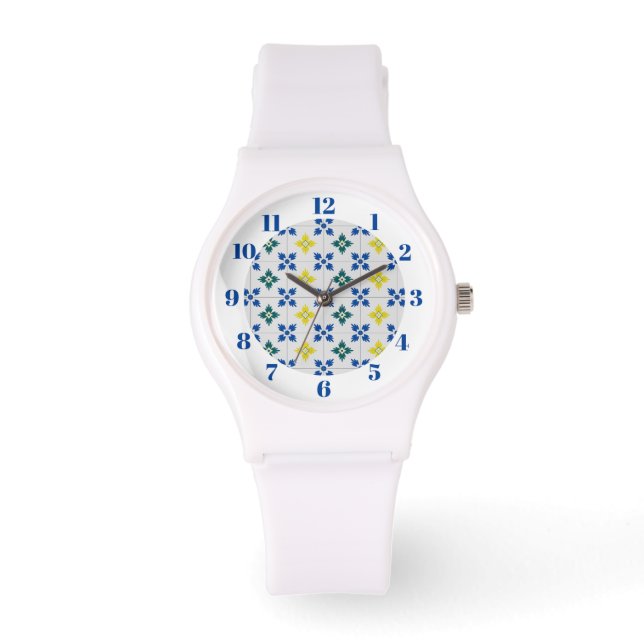 Reloj De Pulsera Baldosas de bonito de Lisboa o azulejo (Anverso)