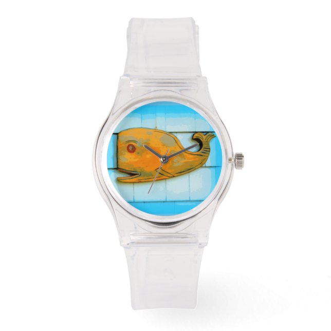Reloj De Pulsera ballena de arte popular feliz (Anverso)