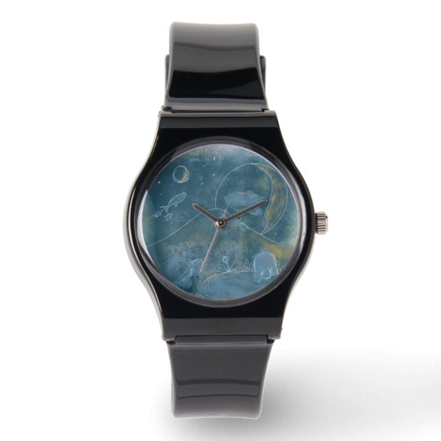 Reloj De Pulsera ballena espacial (Anverso)