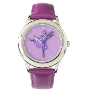 Reloj De Pulsera Ballerina Ballet Dancer Watch Purple