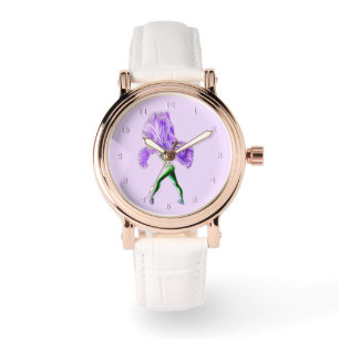 Reloj De Pulsera Ballerina Iris Flower Ballet Dancer Watch
