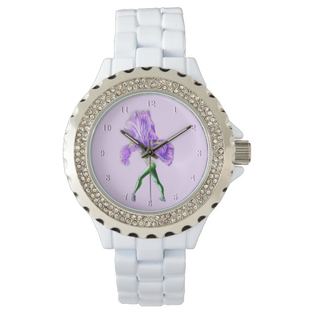 Reloj De Pulsera Ballerina Iris Flower Ballet Dancer Watch (Anverso)