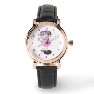 Reloj De Pulsera Ballerina Mouse divertida mira bailarina de ballet