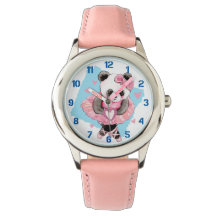 Ballerina Panda Pink Heart Kids