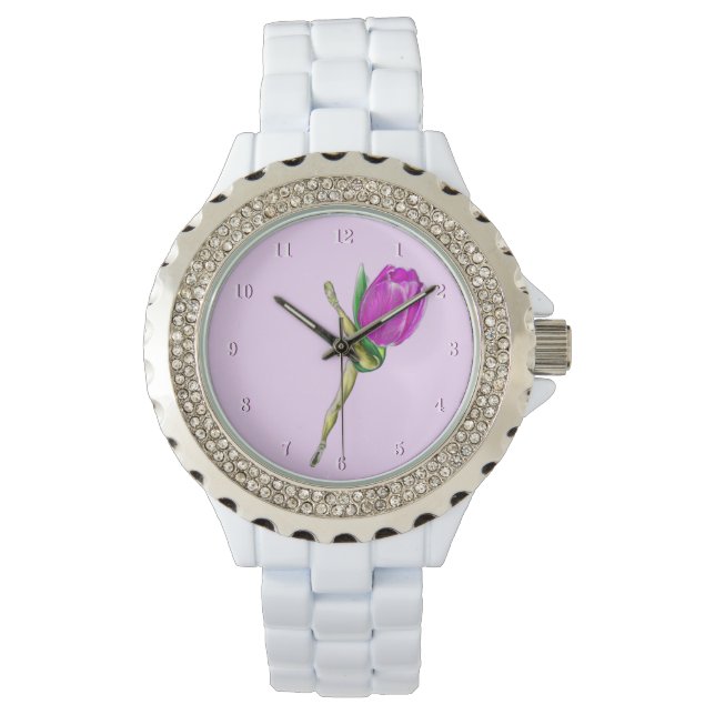 Reloj De Pulsera Ballerina Tulip Ballet Dance Watch Gift (Anverso)
