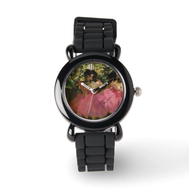 Reloj De Pulsera Ballerinas en rosa de Edgar Degas (Anverso)