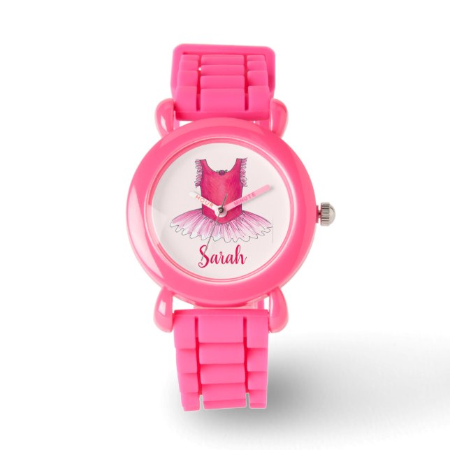 Reloj De Pulsera Ballet Ballerina Dance Tutu Vigilancia Personaliza (Anverso)