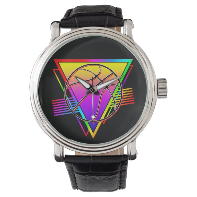 Reloj De Pulsera Balón de Baloncesto Retro Moderno (Anverso)