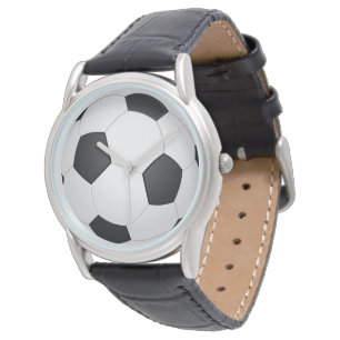 Reloj De Pulsera Balón de fútbol Clásico Blanco y Negro