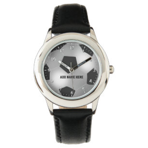 Reloj De Pulsera Balón de fútbol de plata adaptable