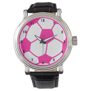 Reloj De Pulsera Balón de fútbol rosa caliente