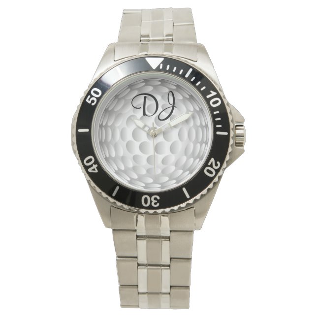 Reloj De Pulsera Balón de golf, monograma, (Anverso)