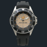 Reloj De Pulsera Baloncesto<br><div class="desc">Gran reloj de baloncesto con indicadores de 12 y 24 horas y marcas de 60 minutos. Personalice esta gran idea de regalo con el nombre de su aficionado favorito al baloncesto.</div>