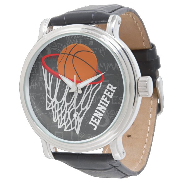 Reloj De Pulsera Baloncesto de Chalkboard y Hoop personalizados (Angular)