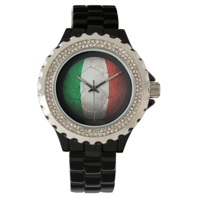 Reloj De Pulsera Baloncesto de fútbol de Bandera Italiana (Anverso)