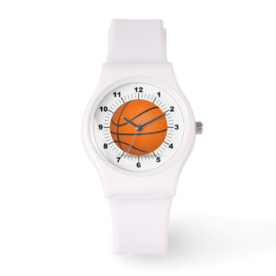 Reloj De Pulsera Baloncesto femenino Sporty White Silicon Watch