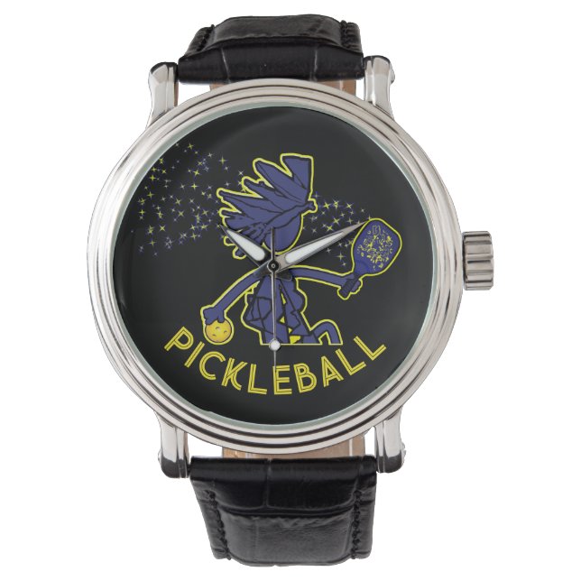 Reloj De Pulsera Baloncesto Fun Blue en Black Writes Watch (Anverso)