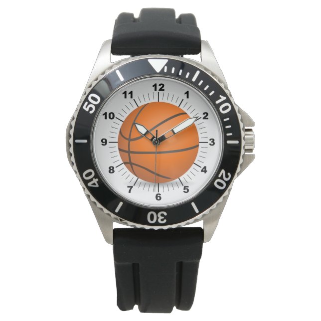 Reloj De Pulsera Baloncesto masculino negro (Anverso)