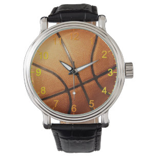 Reloj De Pulsera Baloncesto Naranja Big Pimply Mens Watch
