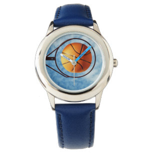 Reloj De Pulsera Baloncesto por encima del anillo de baloncesto,