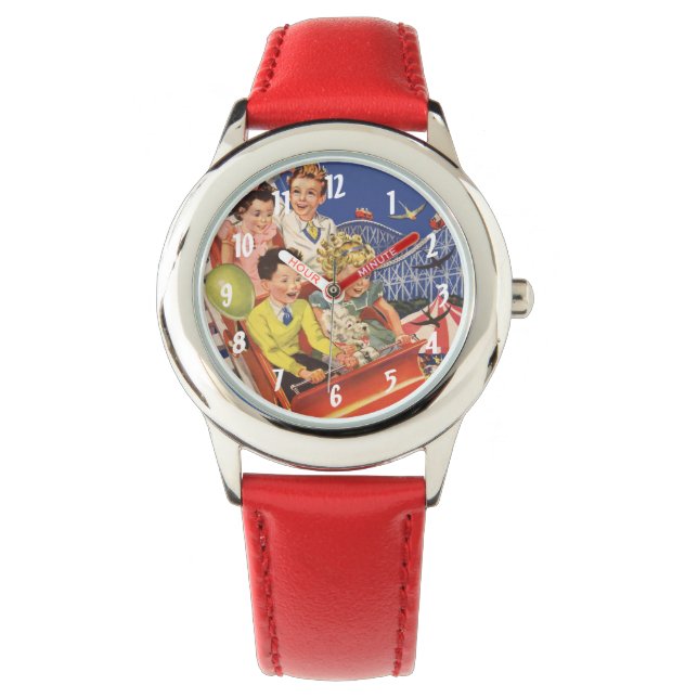 Reloj De Pulsera Balones de niños de la época de la montaña rusa de (Anverso)
