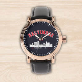 Reloj De Pulsera Baltimore Maryland Modern Skyline city