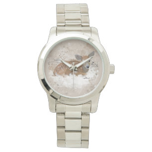 Reloj De Pulsera Bambi Watercolor