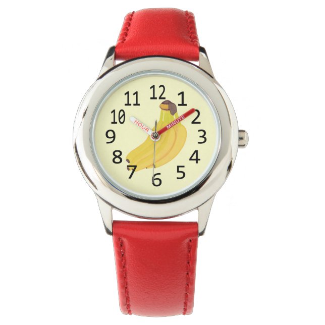 Reloj De Pulsera Banana Time Bunch de Bananas Numeradas Watch (Anverso)
