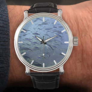 Reloj De Pulsera Banco de Peces. Buceo Subacuático.