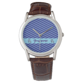 Reloj De Pulsera Banda azul personalizada