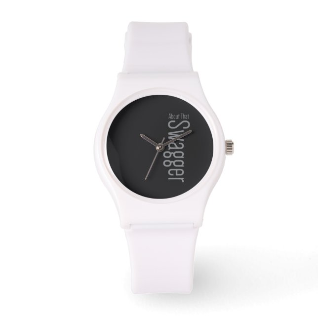 Reloj De Pulsera Banda de silicio blanco deportivo eWatch (Anverso)