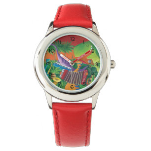 Reloj De Pulsera Banda Funky Dinosaur