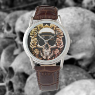 Reloj De Pulsera Bandana Skull y Rosas