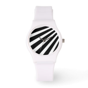 Reloj De Pulsera Bandas negras y blancas